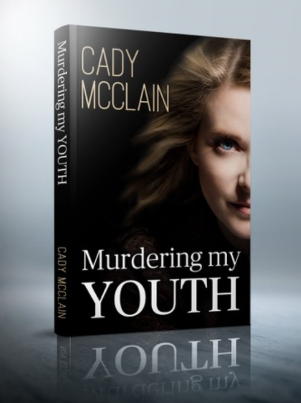 Desain cover buku dengan gambar potret manusia